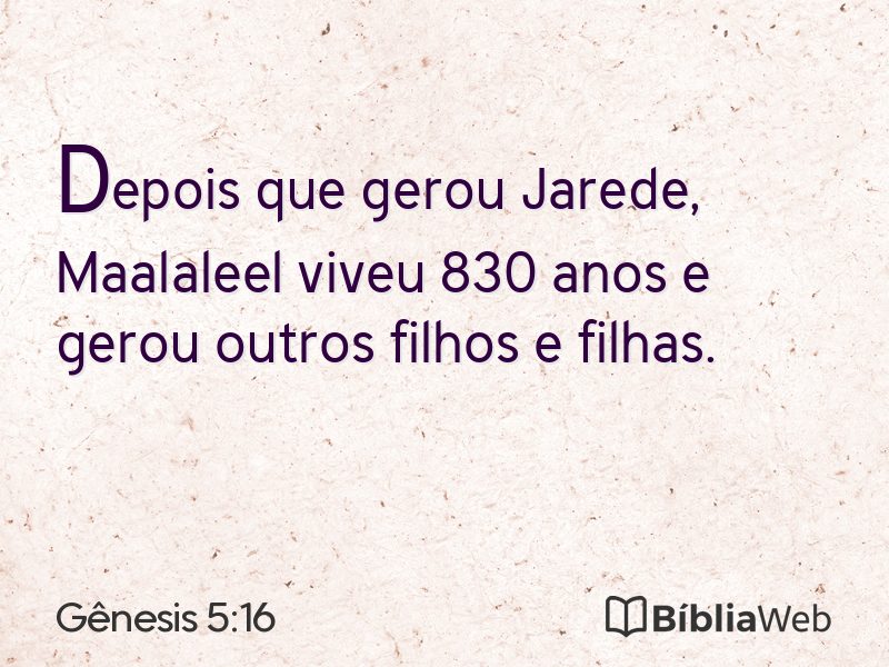 Gênesis 5:16 em imagem para compartilhar