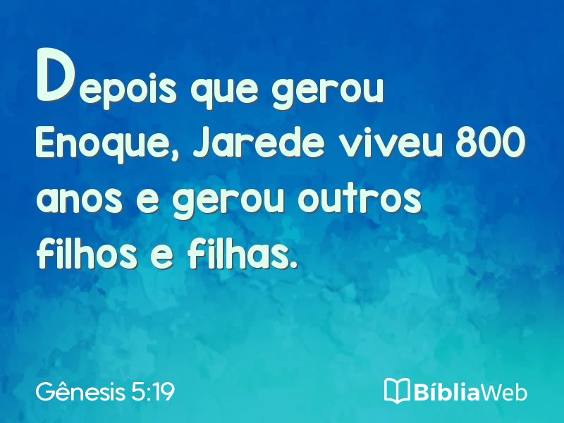 Gênesis 5:19 em imagem para compartilhar
