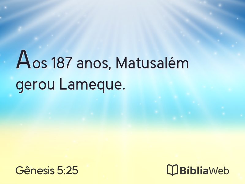 Gênesis 5:25 em imagem para compartilhar