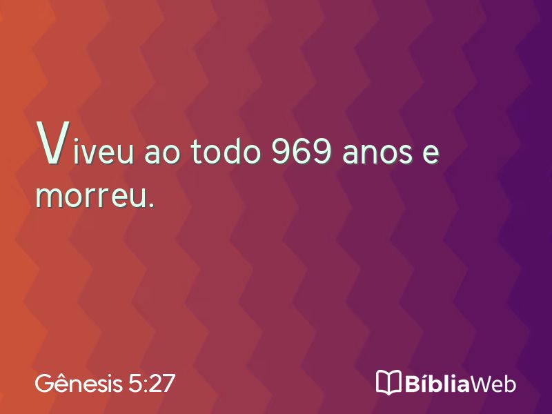 Gênesis 5:27 em imagem para compartilhar