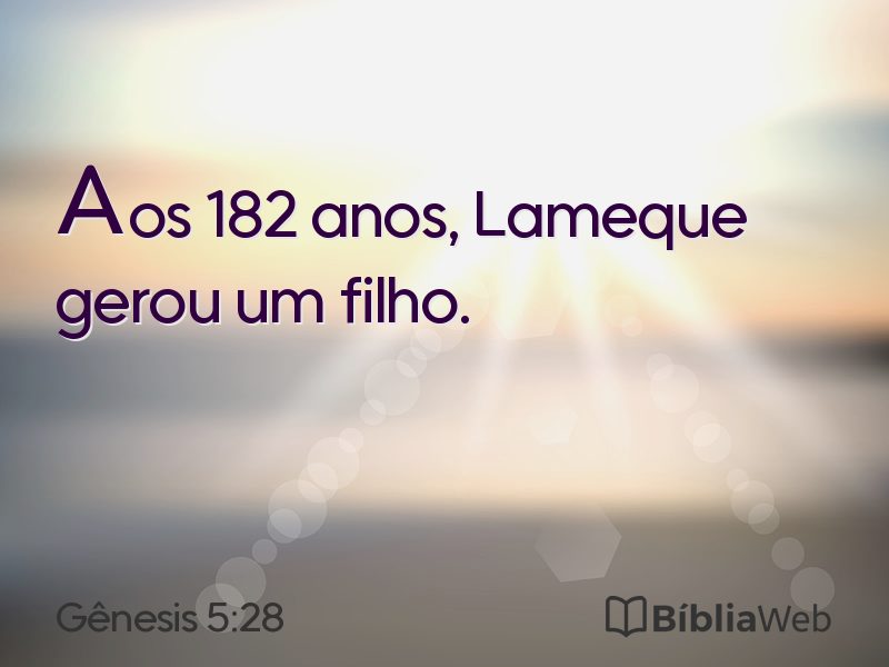 Gênesis 5:28 em imagem para compartilhar