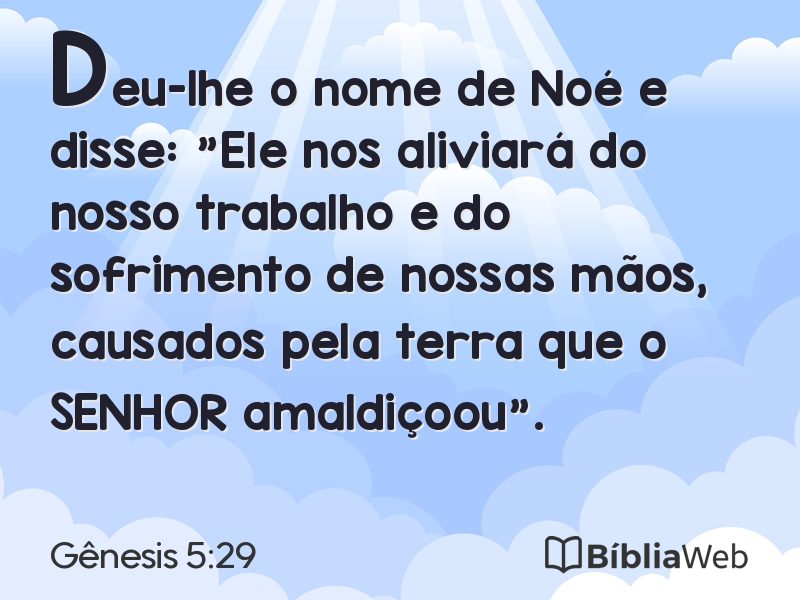 Gênesis 5:29 em imagem para compartilhar