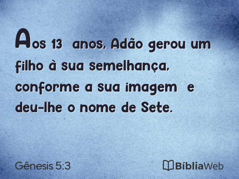 Gênesis 5:3 em imagem para compartilhar