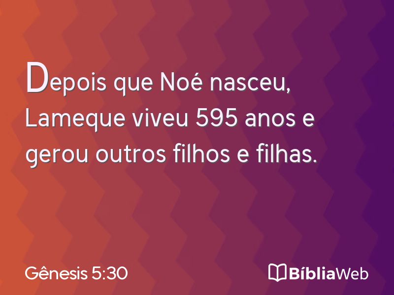 Gênesis 5:30 em imagem para compartilhar