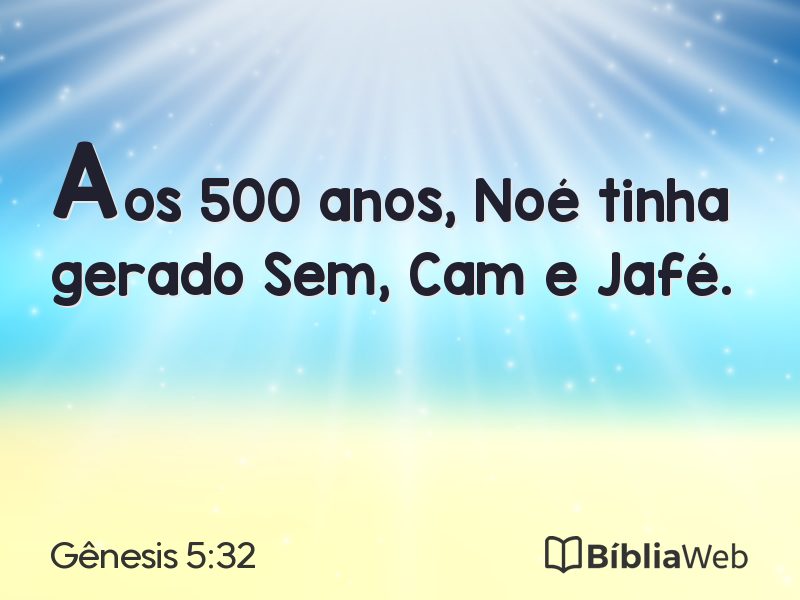 Gênesis 5:32 em imagem para compartilhar