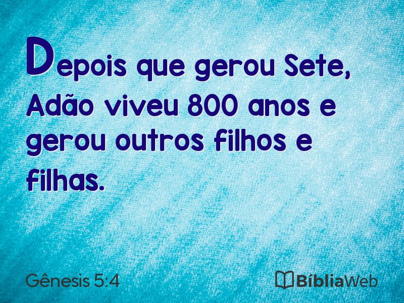 Gênesis 5:4 em imagem para compartilhar