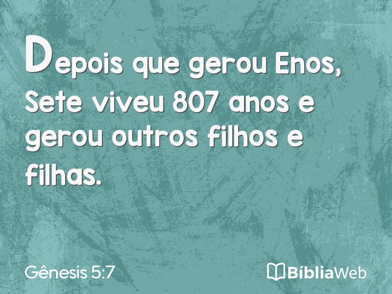 Gênesis 5:7 em imagem para compartilhar