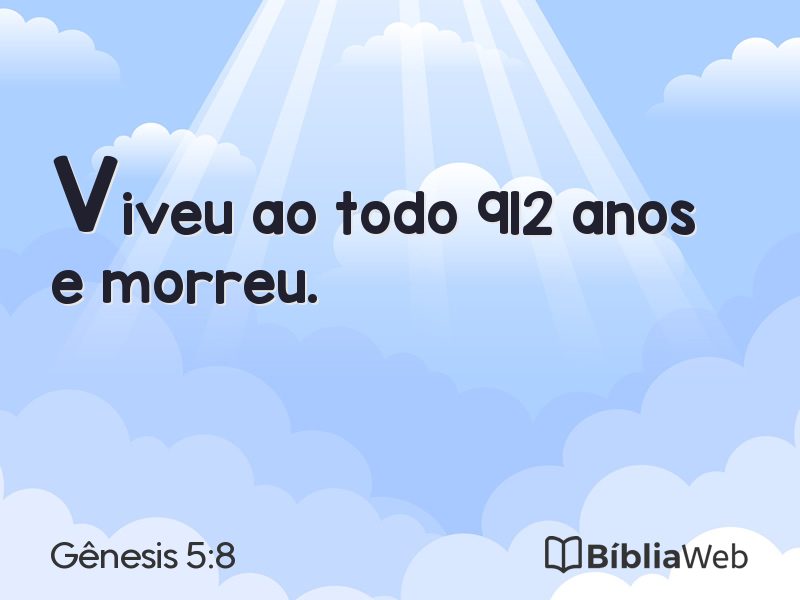 Gênesis 5:8 em imagem para compartilhar