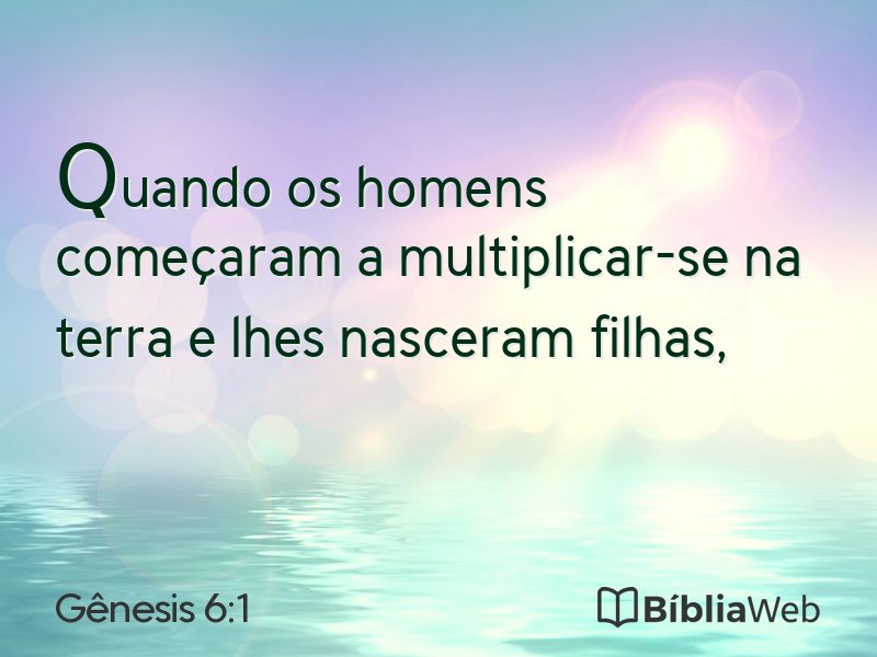 Gênesis 6:1 em imagem para compartilhar