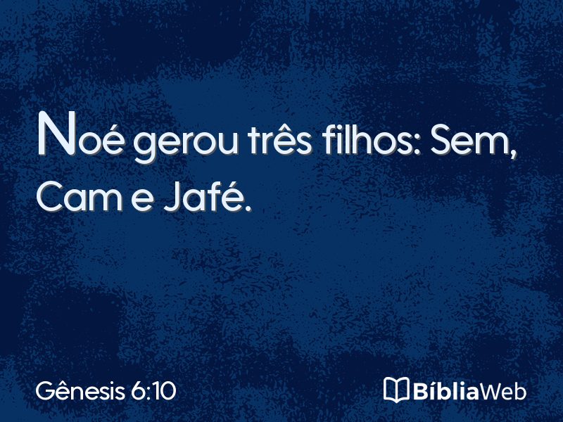 Gênesis 6:10 em imagem para compartilhar