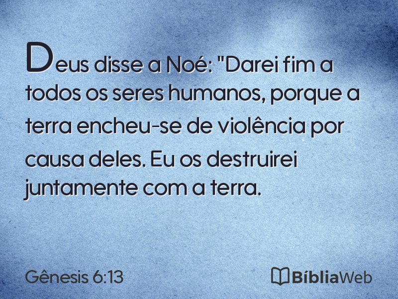 Gênesis 6:13 em imagem para compartilhar