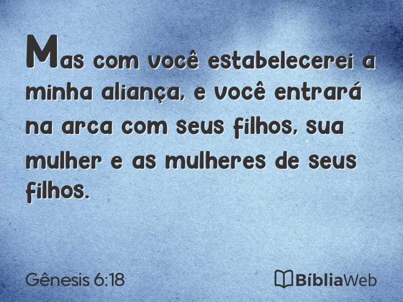 Gênesis 6:18 em imagem para compartilhar