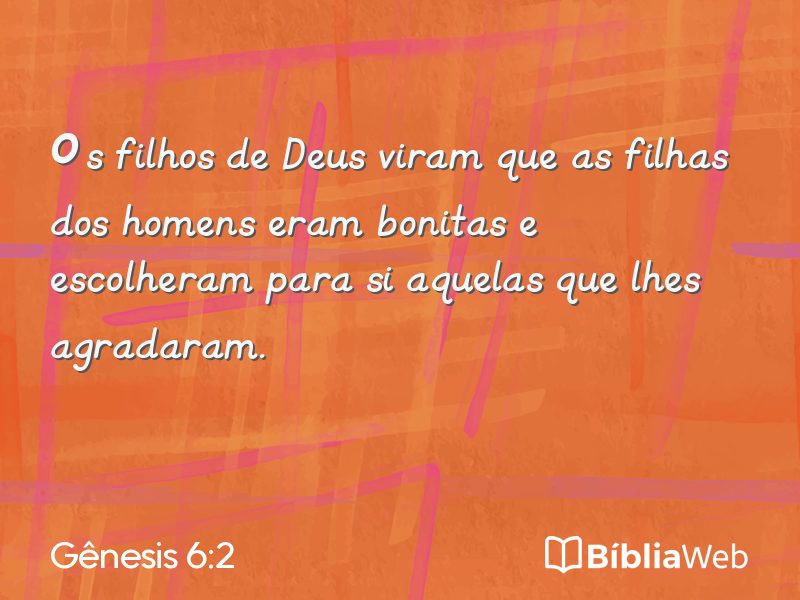 Gênesis 6:2 em imagem para compartilhar