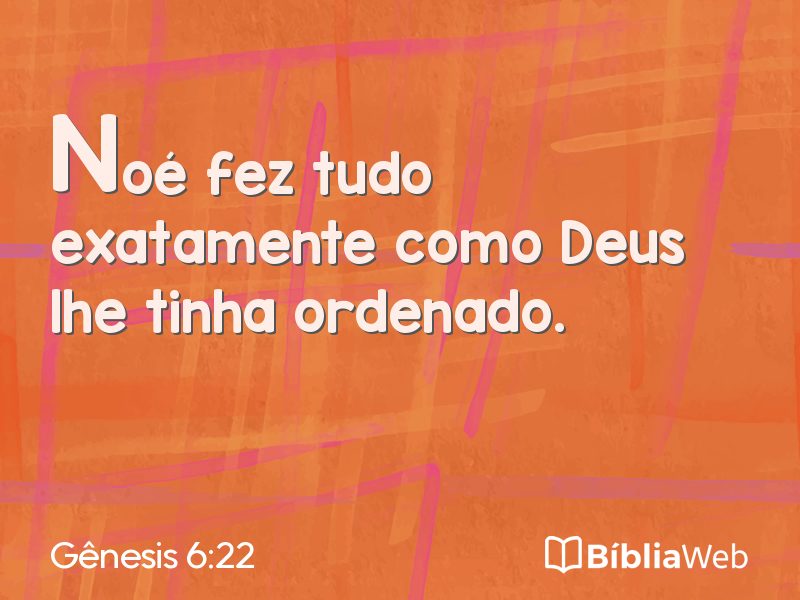 Gênesis 6:22 em imagem para compartilhar