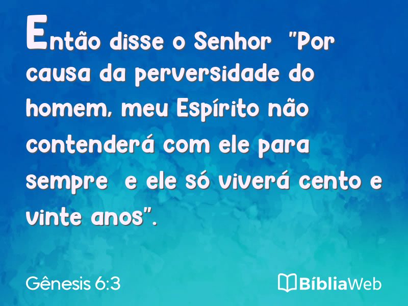 Gênesis 6:3 em imagem para compartilhar