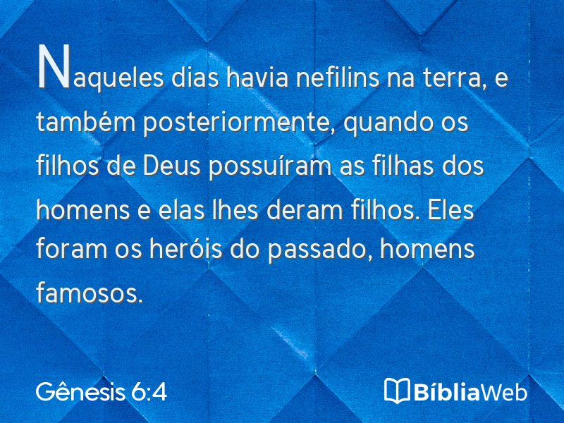 Gênesis 6:4 em imagem para compartilhar