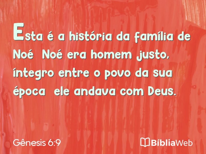 Gênesis 6:9 em imagem para compartilhar