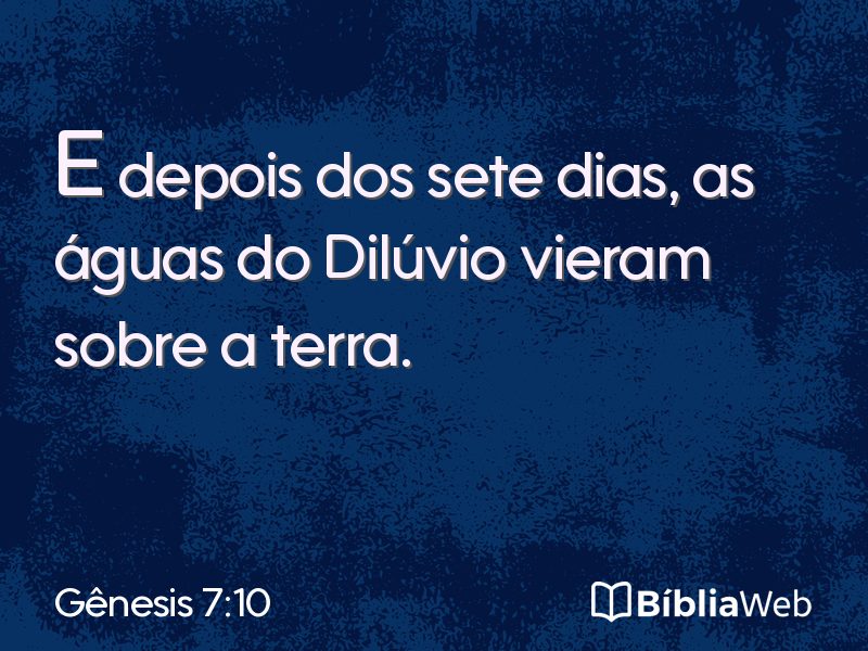 Gênesis 7:10 em imagem para compartilhar
