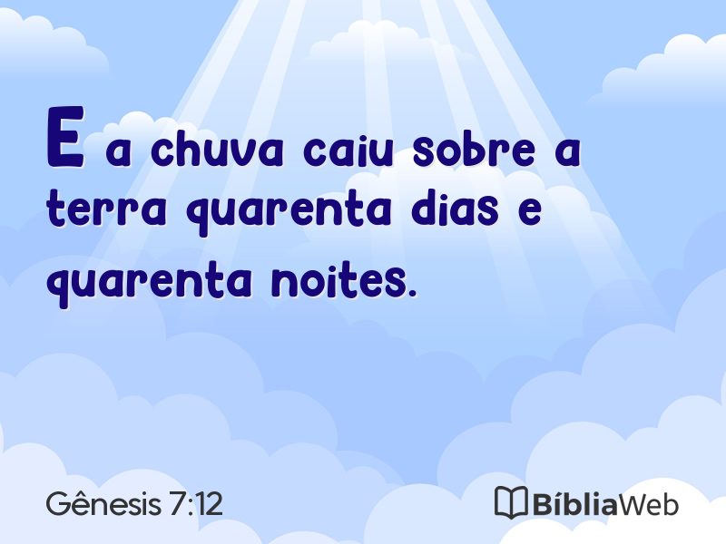 Gênesis 7:12 em imagem para compartilhar