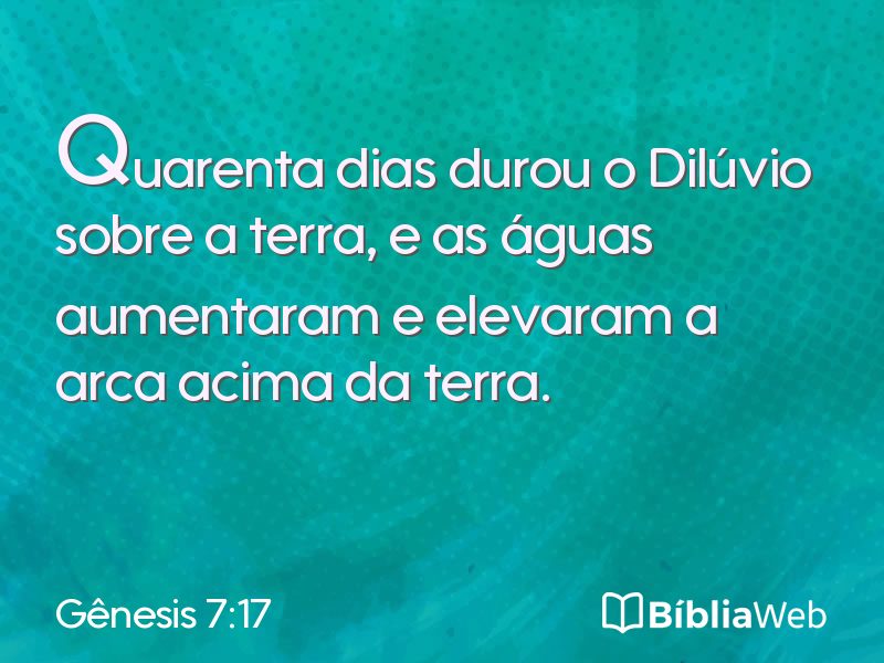 Gênesis 7:17 em imagem para compartilhar