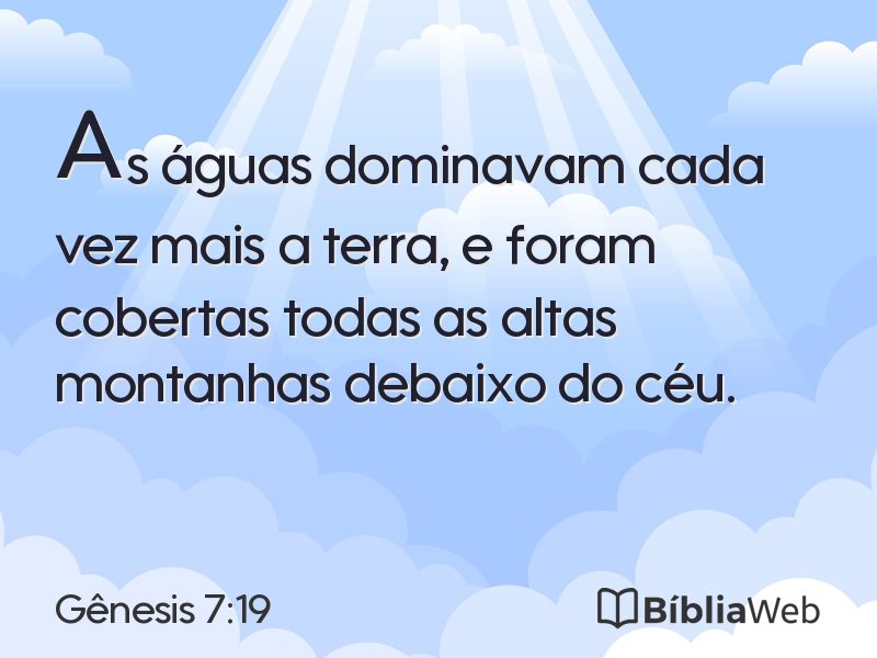 Gênesis 7:19 em imagem para compartilhar
