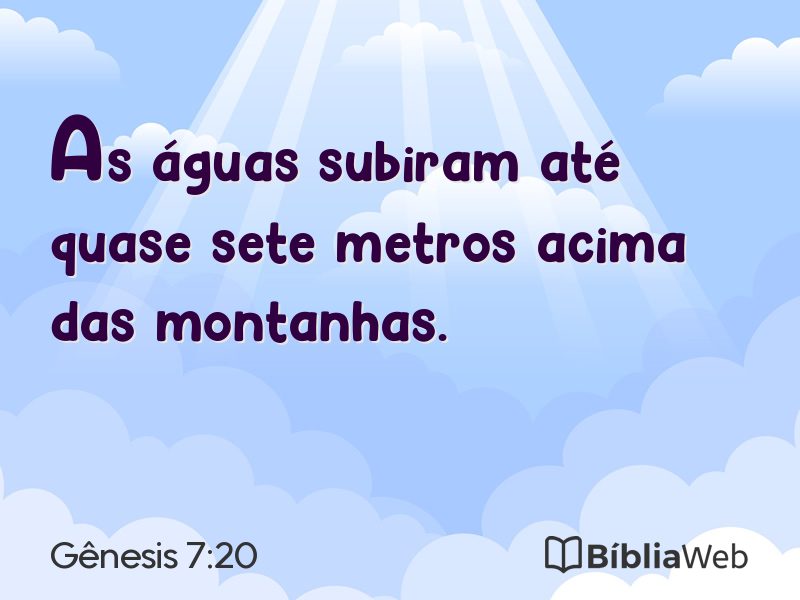 Gênesis 7:20 em imagem para compartilhar