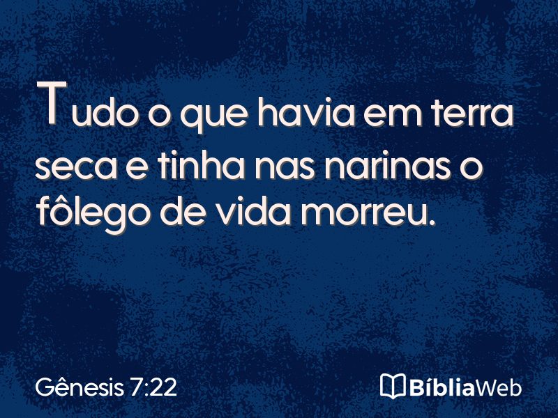 Gênesis 7:22 em imagem para compartilhar
