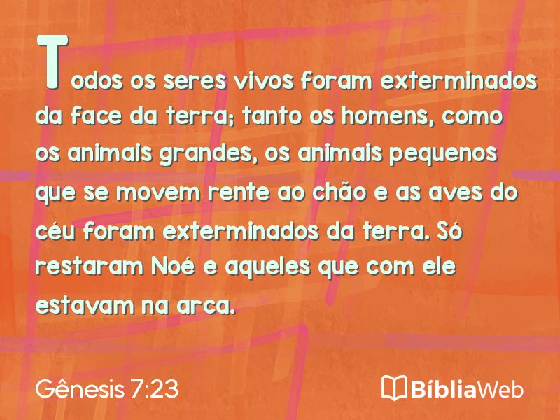 Gênesis 7:23 em imagem para compartilhar