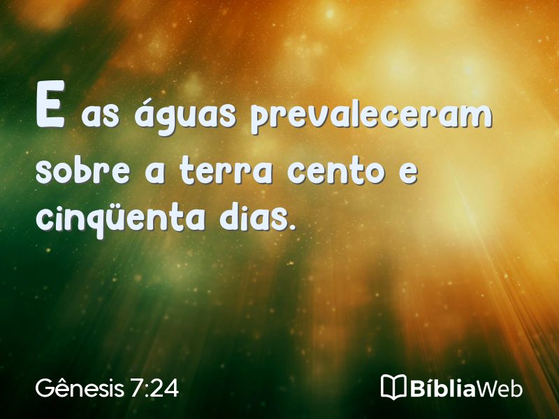 Gênesis 7:24 em imagem para compartilhar
