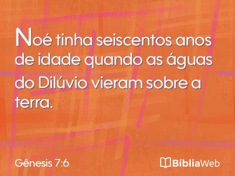 Gênesis 7:6 em imagem para compartilhar