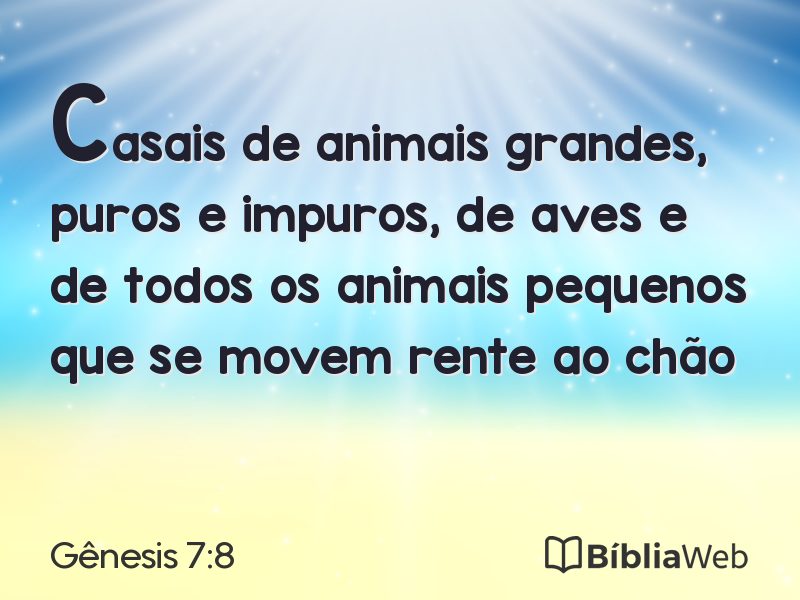 Gênesis 7:8 em imagem para compartilhar
