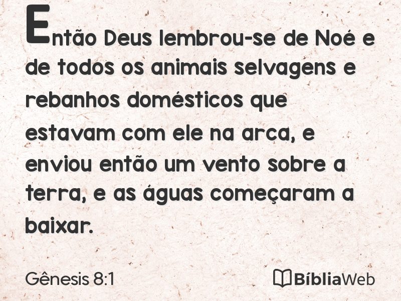 Gênesis 8:1 em imagem para compartilhar