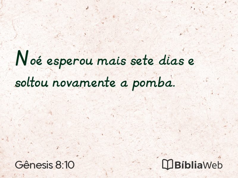 Gênesis 8:10 em imagem para compartilhar