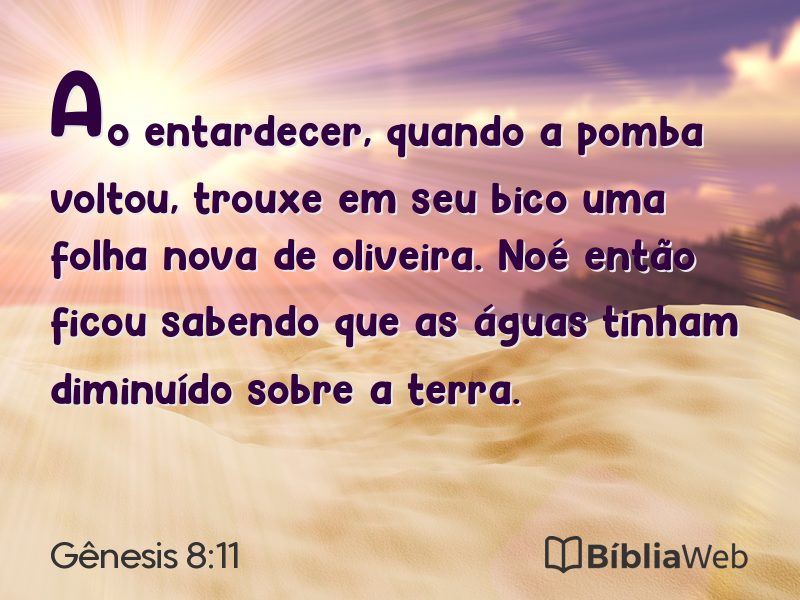Gênesis 8:11 em imagem para compartilhar