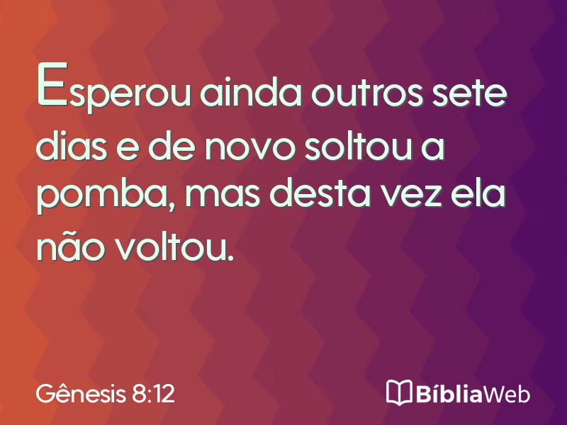 Gênesis 8:12 em imagem para compartilhar