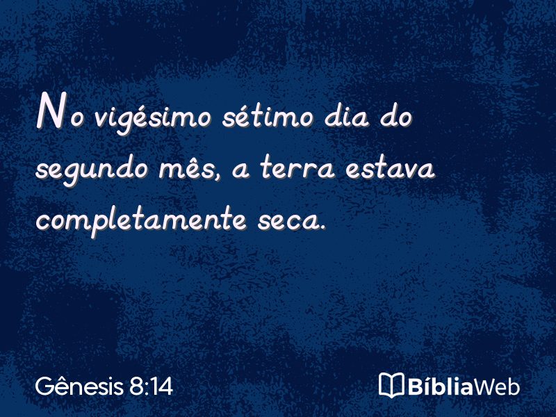 Gênesis 8:14 em imagem para compartilhar