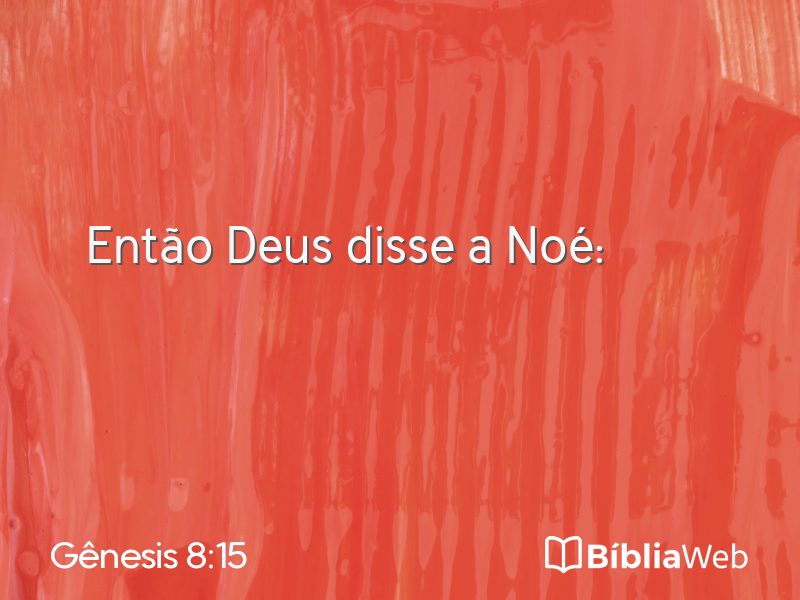 Gênesis 8:15 em imagem para compartilhar