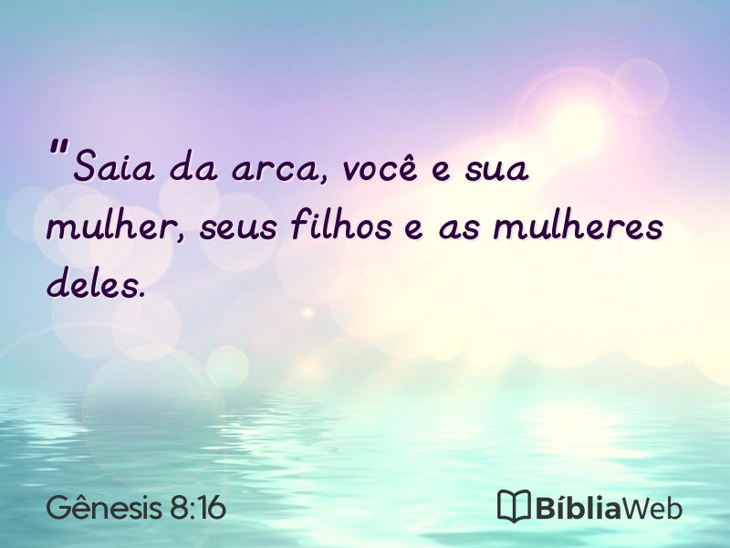 Gênesis 8:16 em imagem para compartilhar