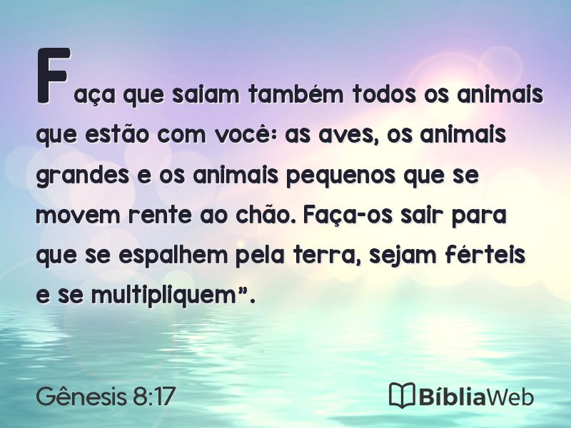 Gênesis 8:17 em imagem para compartilhar
