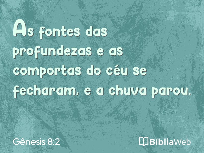Gênesis 8:2 em imagem para compartilhar