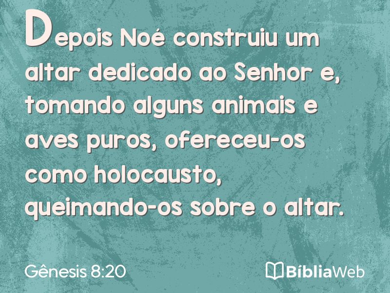 Gênesis 8:20 em imagem para compartilhar