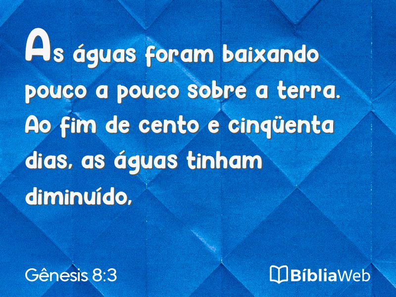 Gênesis 8:3 em imagem para compartilhar