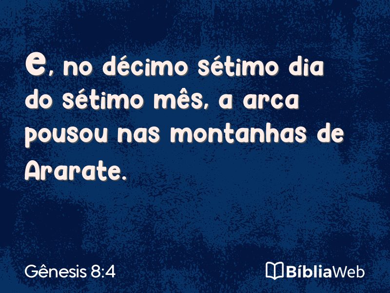 Gênesis 8:4 em imagem para compartilhar