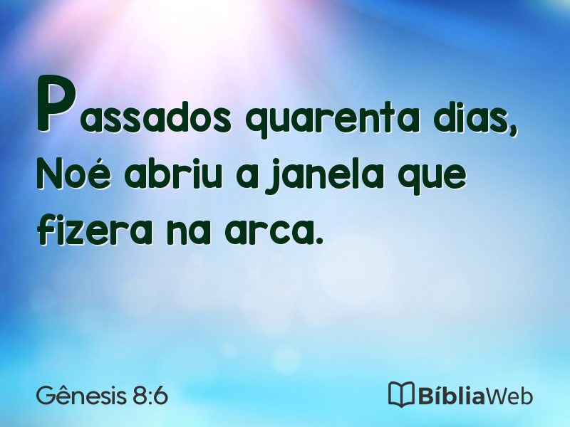 Gênesis 8:6 em imagem para compartilhar