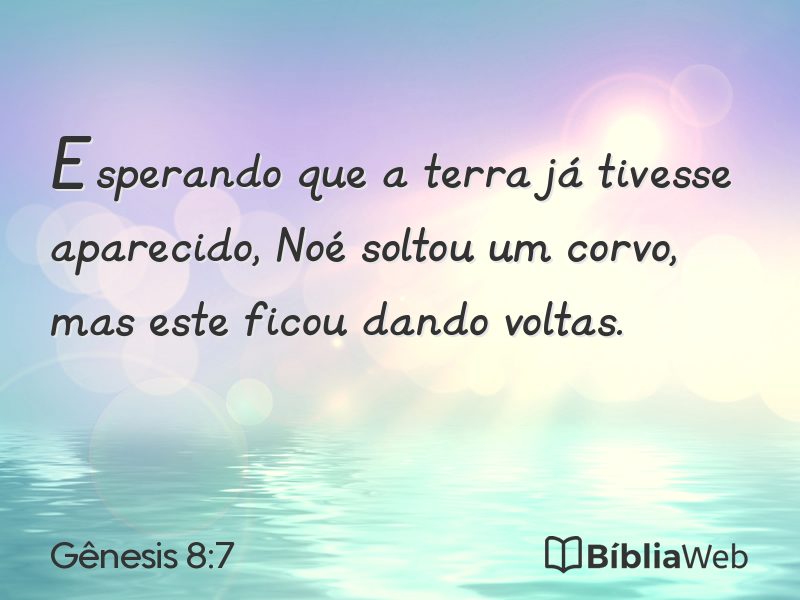 Gênesis 8:7 em imagem para compartilhar
