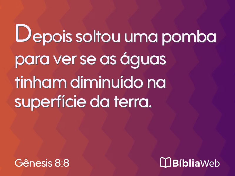 Gênesis 8:8 em imagem para compartilhar