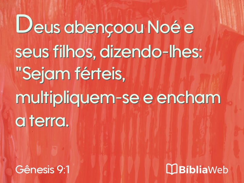 Gênesis 9:1 em imagem para compartilhar