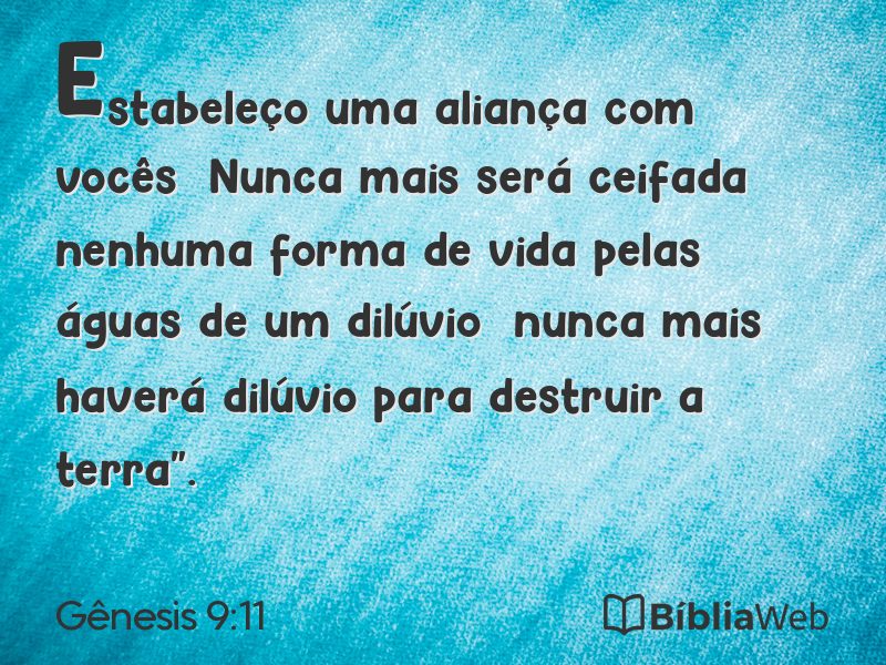 Gênesis 9:11 em imagem para compartilhar