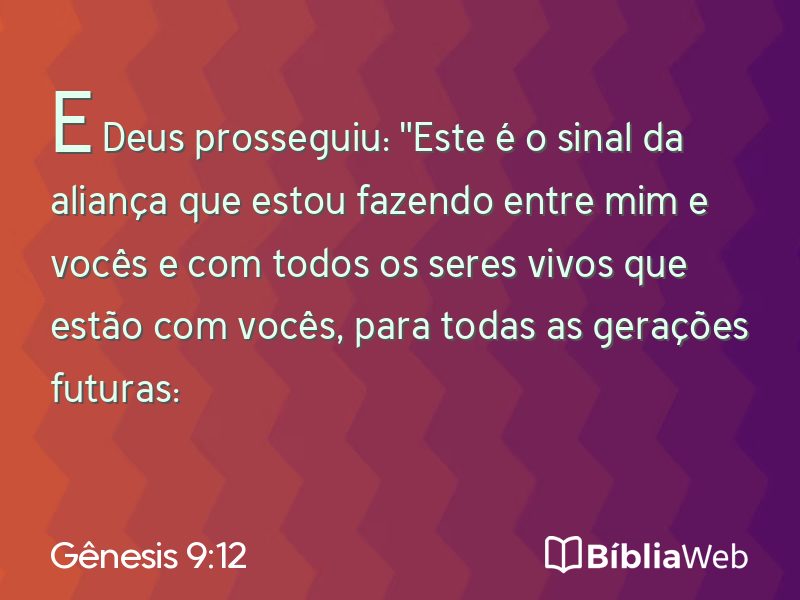 Gênesis 9:12 em imagem para compartilhar