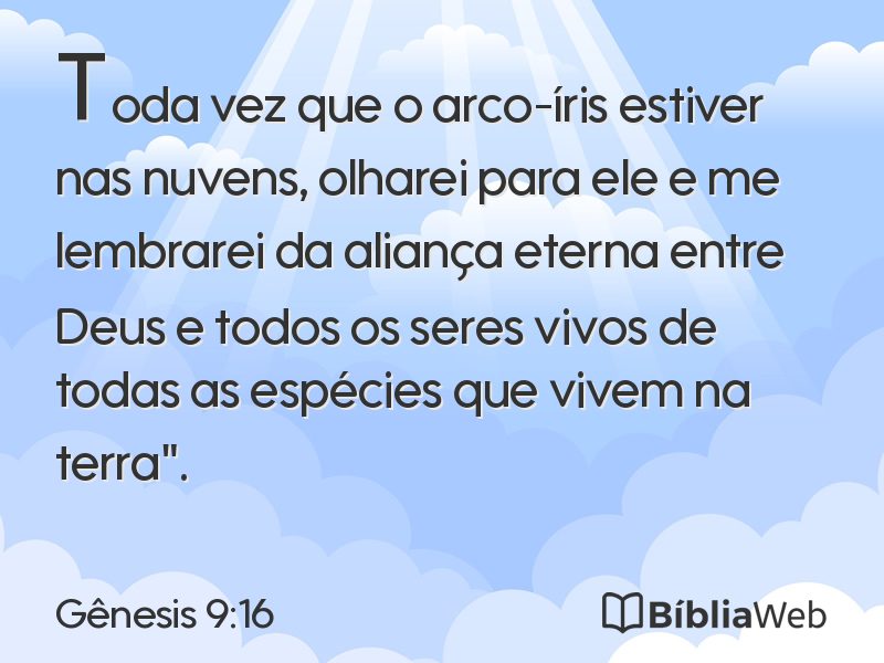 Gênesis 9:16 em imagem para compartilhar